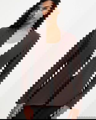 Answear.LAB sacou culoarea maro, un singur rand de nasturi, neted