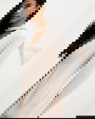 Answear.LAB sacou culoarea bej, un singur rand de nasturi, neted