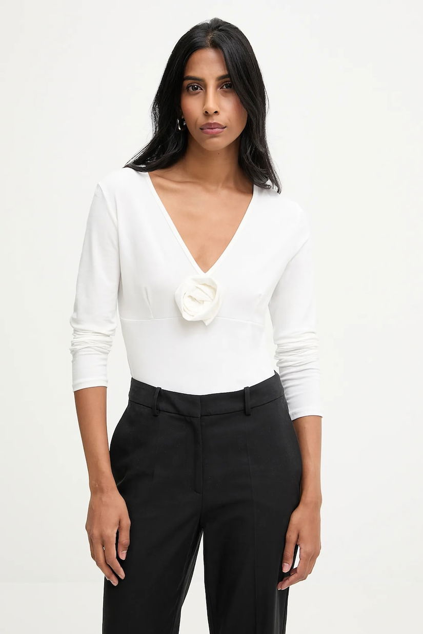 Answear.LAB bluza culoarea alb, neted