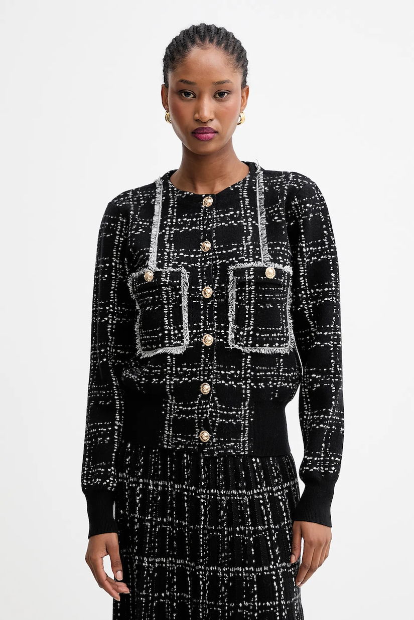 Silvian Heach cardigan SALONICCO culoarea negru, GPA25046CD
