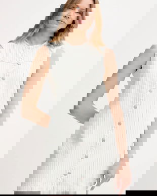 Pepe Jeans rochie jeans culoarea verde, mini, mulată, PL953766