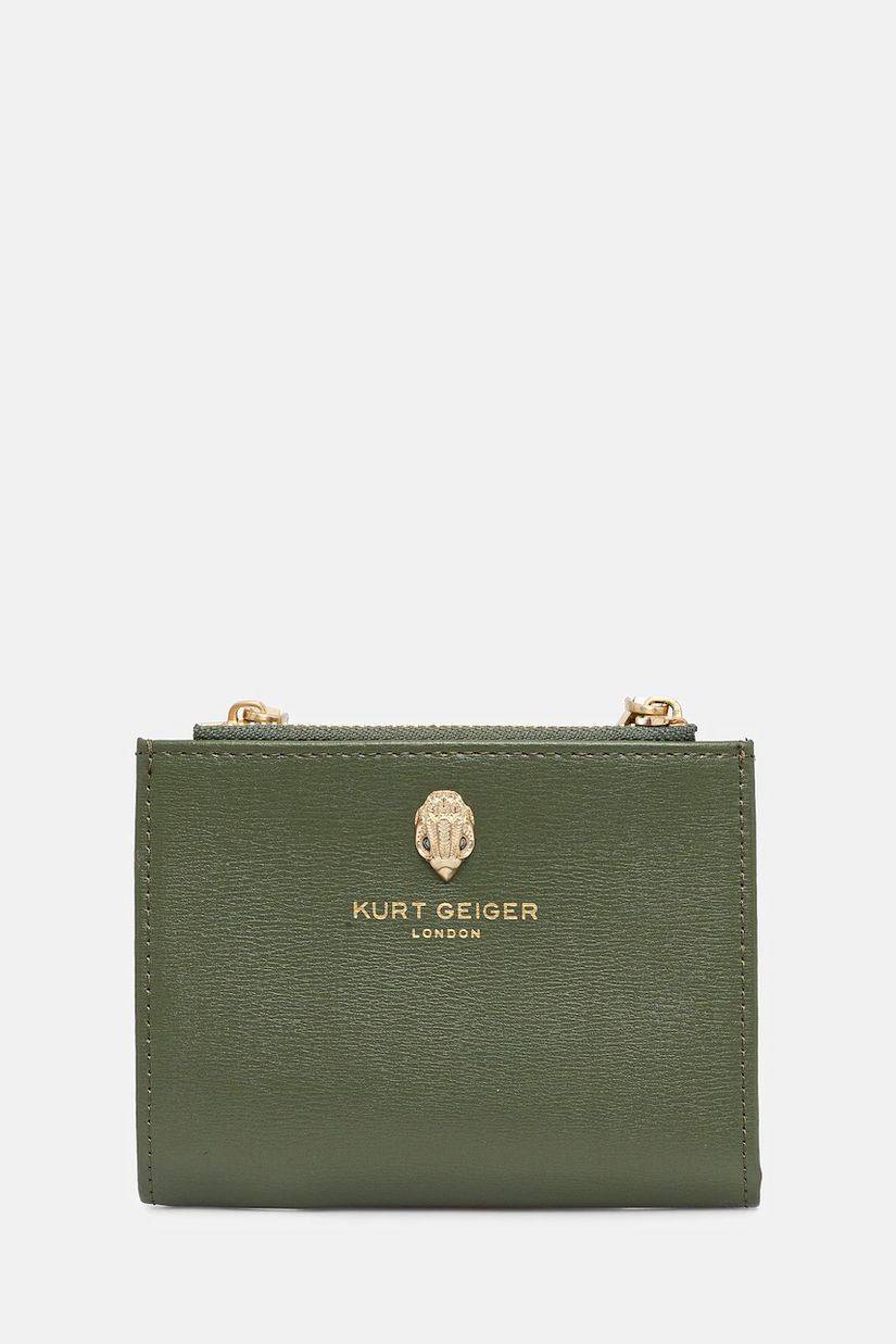 Kurt Geiger London portofel de piele SHOREDITCH culoarea verde, 9342075109