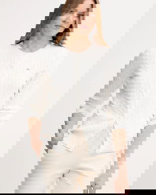 Gant cardigan culoarea bej, light, 4800103