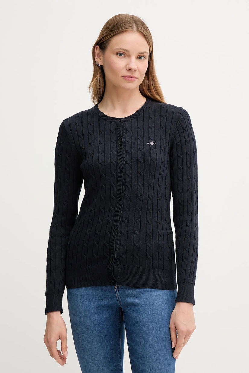 Gant cardigan culoarea bleumarin, light, 4800103