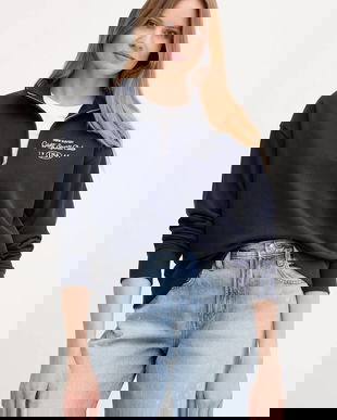 Gant hanorac de bumbac culoarea bleumarin, cu imprimeu, 4204215