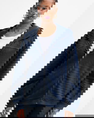 MM bluză YALE culoarea bleumarin, cu glugă, cu imprimeu, 2526926047600