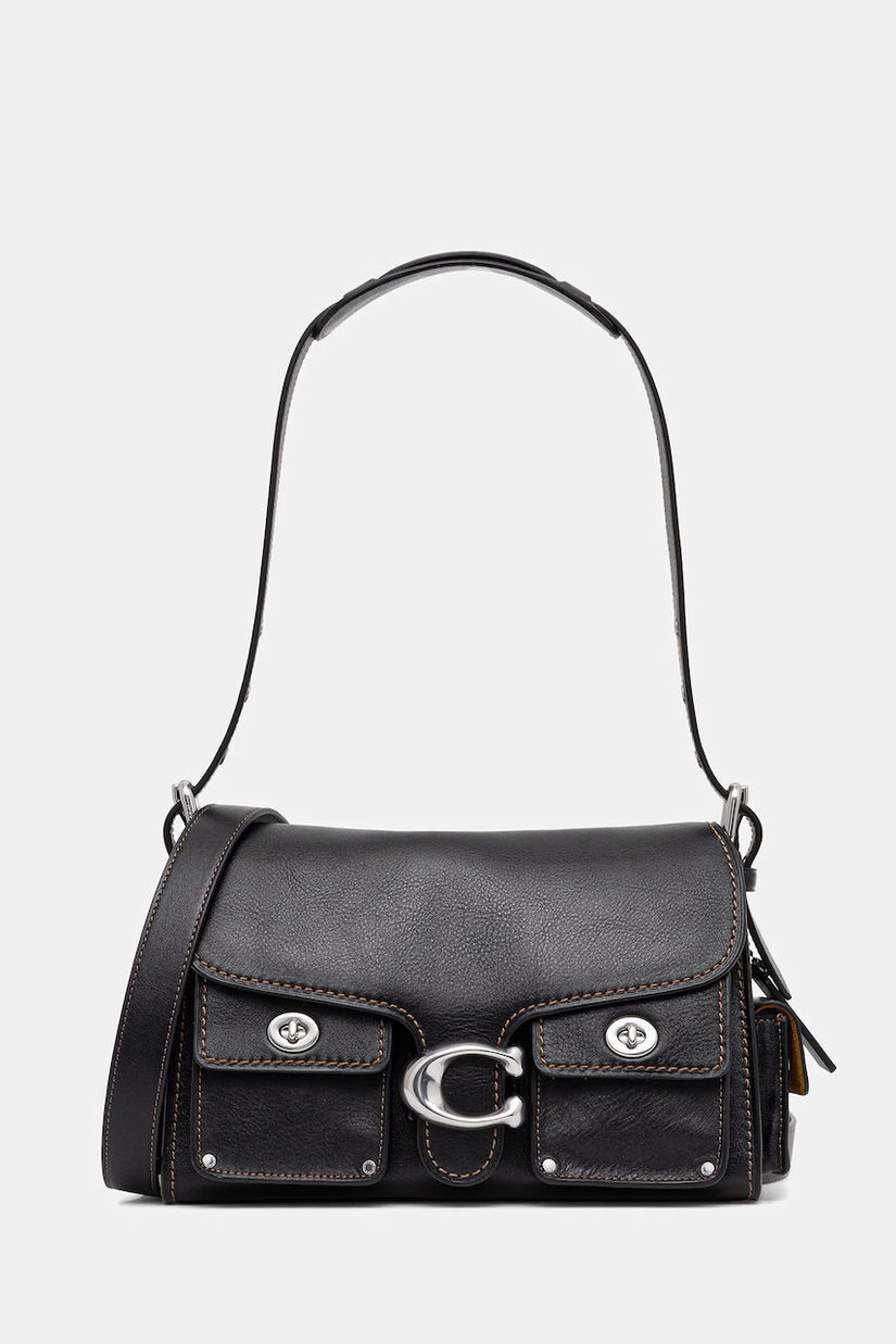 Coach poșetă de piele Cargo Turnlock Soft Tabby culoarea maro, CU124