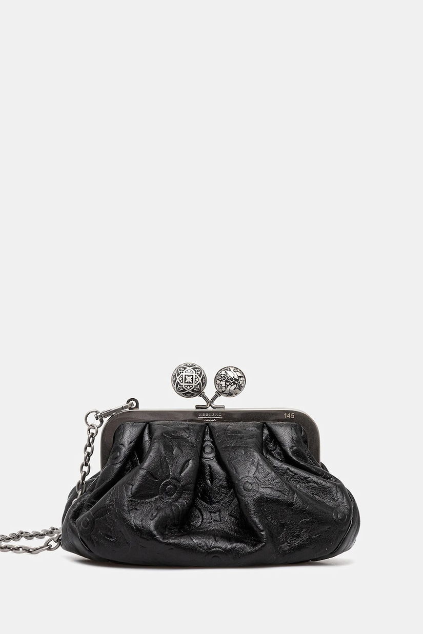 Weekend Max Mara geantă piele SPANISHHERITAGE culoarea negru, 2525516144600