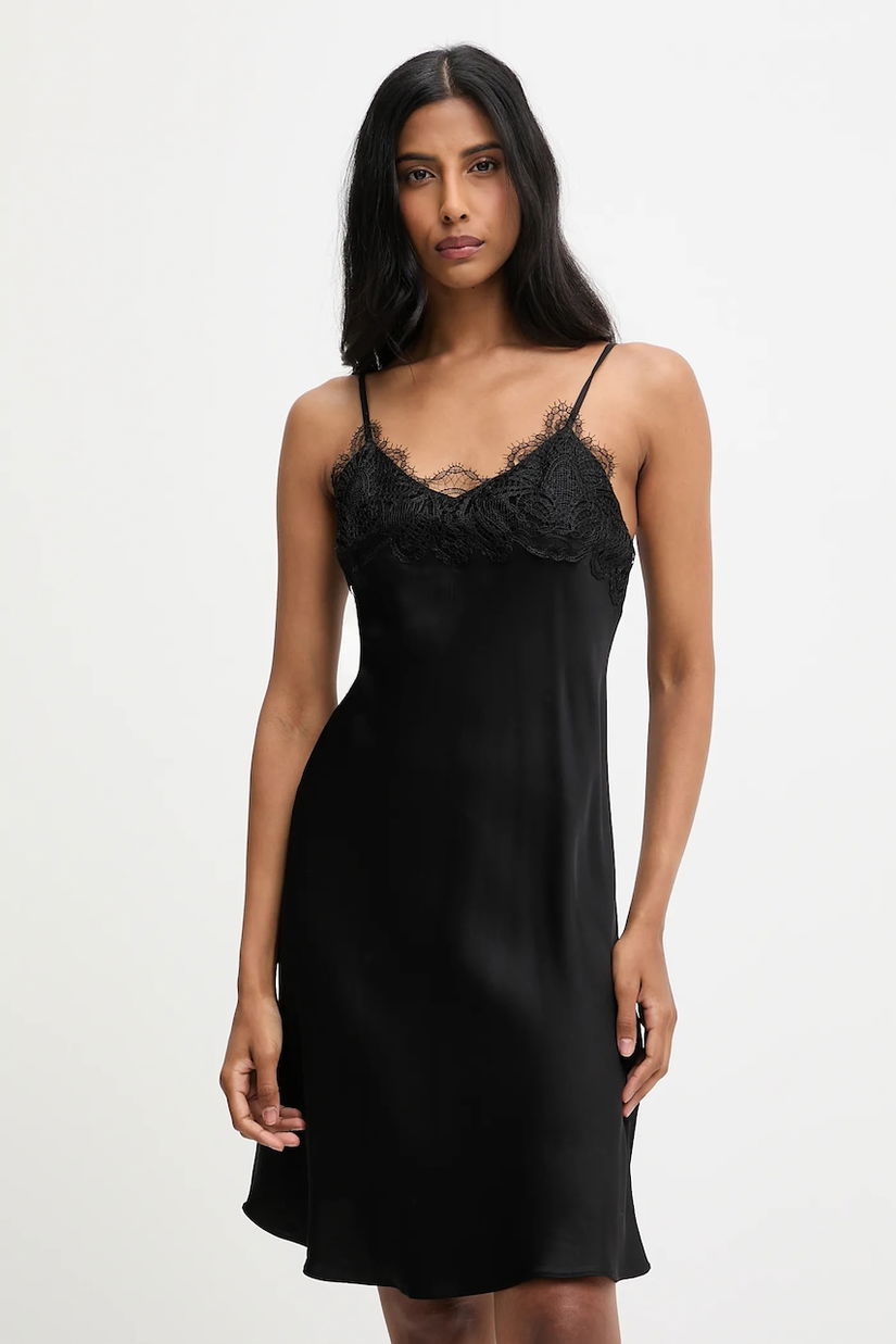 Answear.LAB rochie culoarea negru, mini, drept