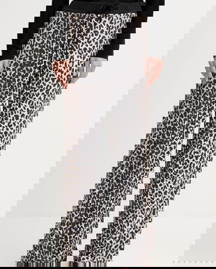 OUI pantaloni culoarea negru, lat, high waist, 93782