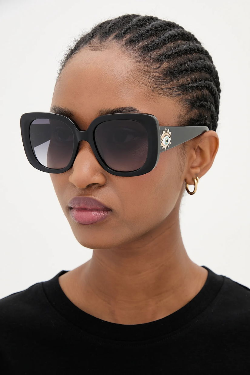 Kurt Geiger London ochelari de soare Evil Eye culoarea negru, 4738900679