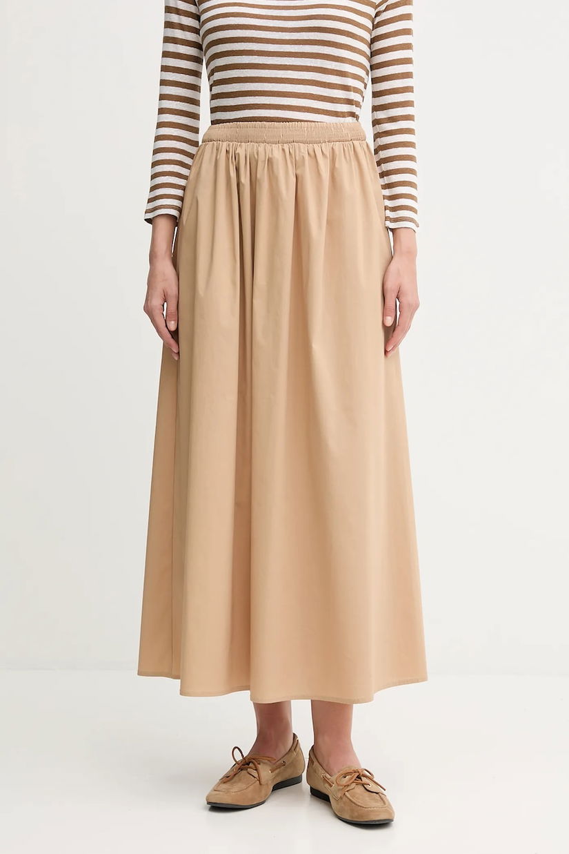 OUI fustă culoarea bej, maxi, eVazăți, 93841