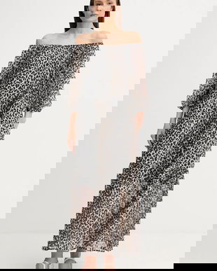 OUI rochie culoarea negru, maxi, drept, 93829