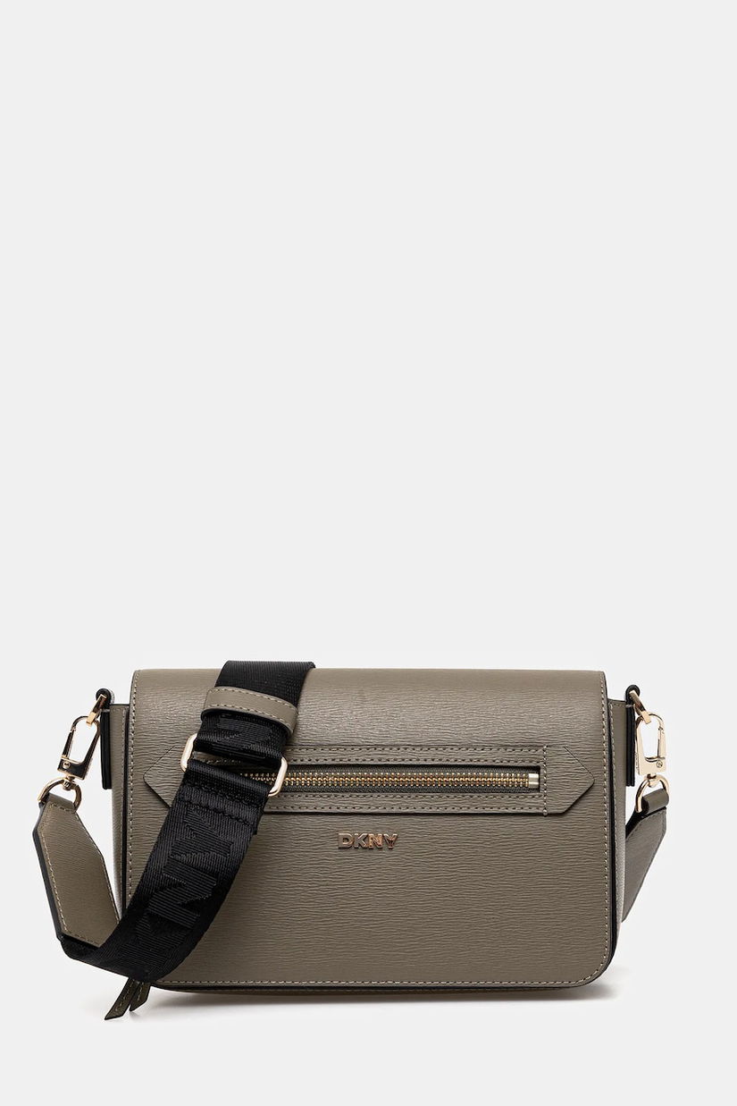 Dkny geantă de piele culoarea bej, R42E3E21