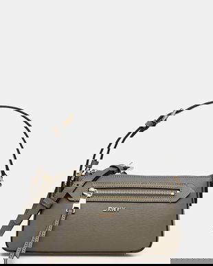 Dkny geantă de piele culoarea verde, R42HKE18