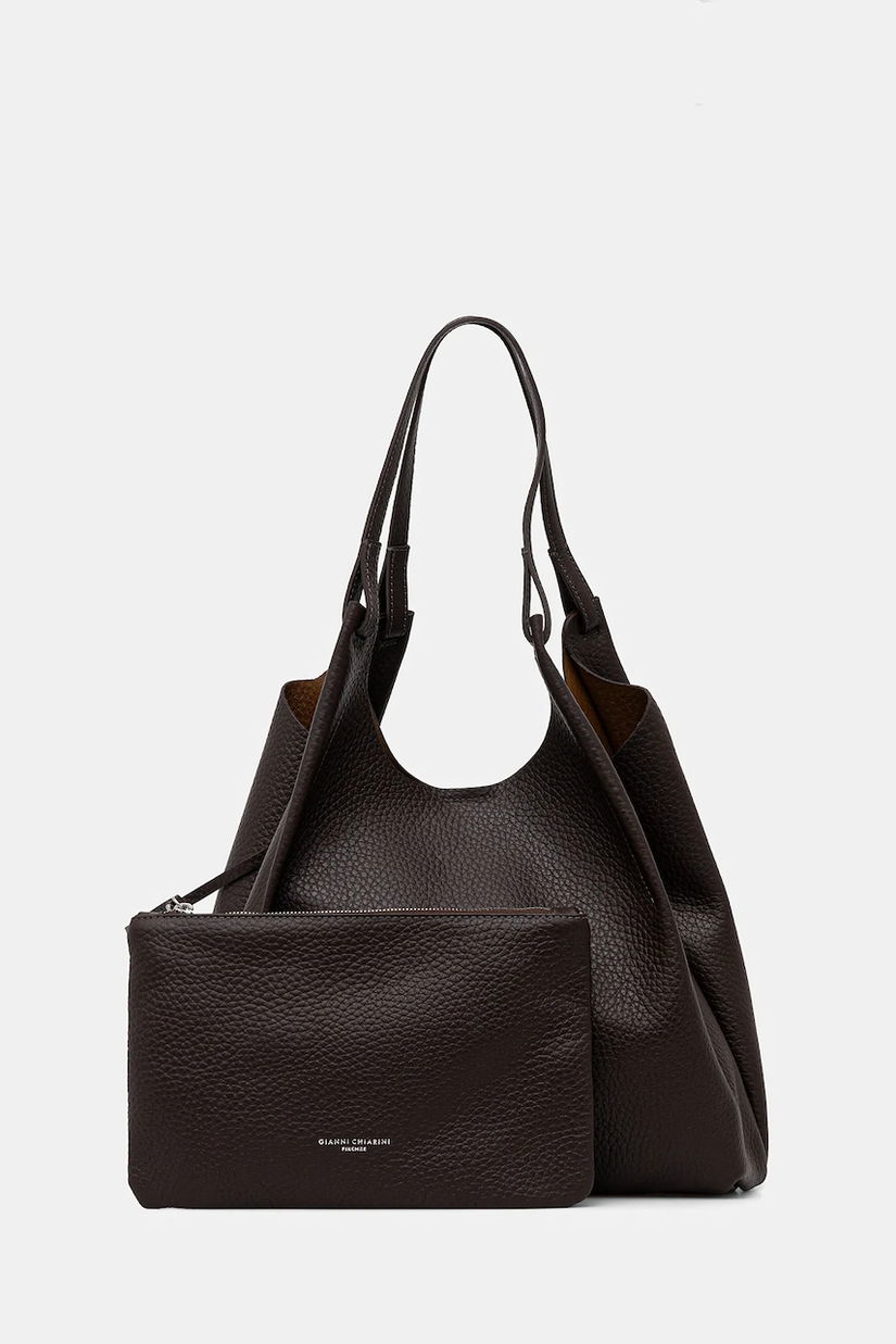 Gianni Chiarini poșetă de piele DUA culoarea argintiu, BS 9720 RNGDBL