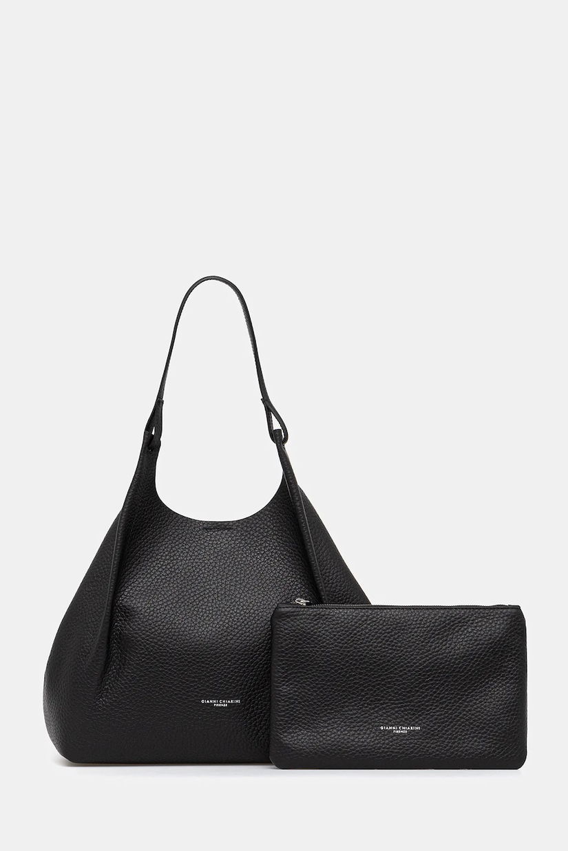 Gianni Chiarini poșetă de piele DUA culoarea argintiu, BS 9720 RNGDBL