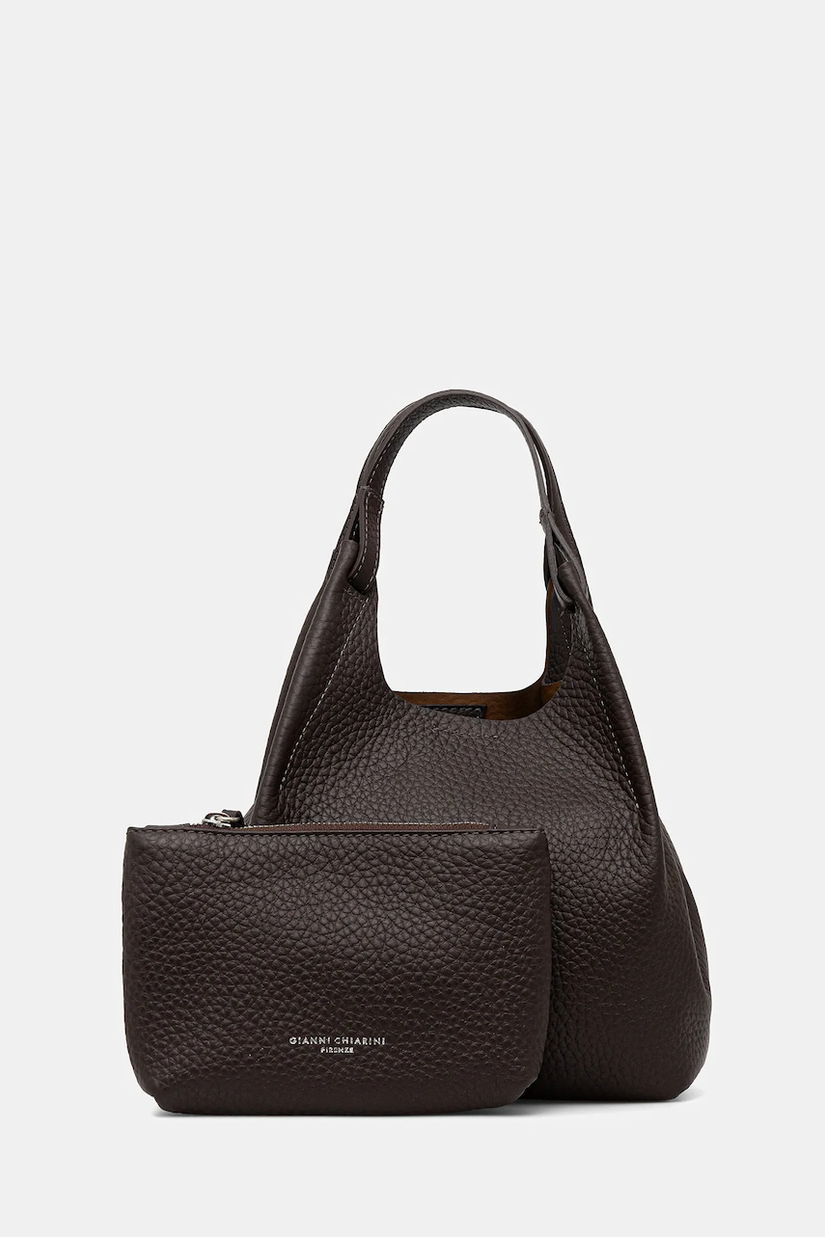 Gianni Chiarini poșetă de piele DUA culoarea argintiu, BS 9719 RNGDBL