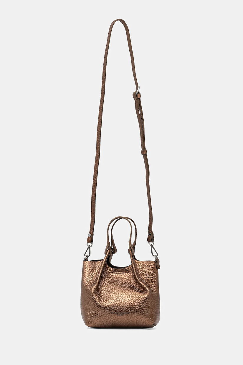 Gianni Chiarini poșetă de piele DUA culoarea argintiu, BS 9718 RNGDBL