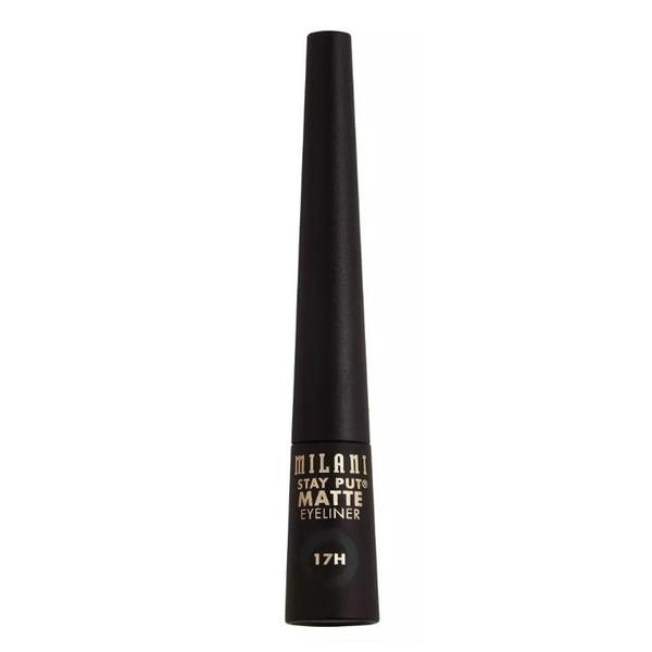 Contur de Ochi - Milani Stay Put Matte Liquid Eyeliner, nuanta Black Matte, 2.5 ml