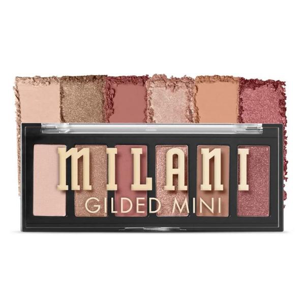 Paleta de Farduri - Milani Gilded Mini Eyeshadow Palette, nuanta It`s All Rose, 1 buc