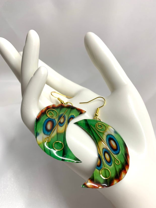 cercei handmade unicat din rășină  00676