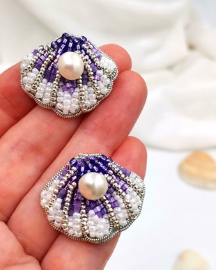 Rezervat Cercei Scoică - Lilac Shell Drop