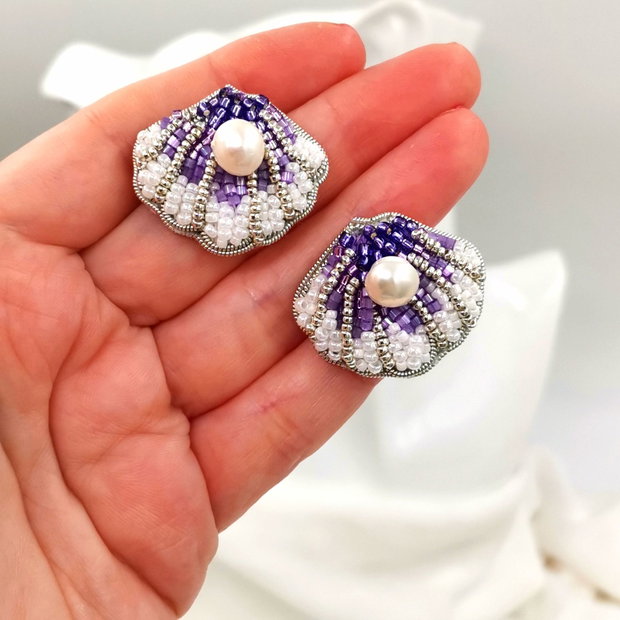 Rezervat Cercei Scoică - Lilac Shell Drop