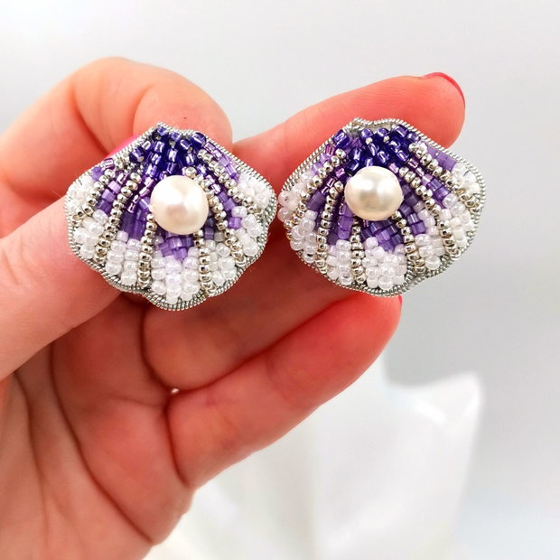 Rezervat Cercei Scoică - Lilac Shell Drop