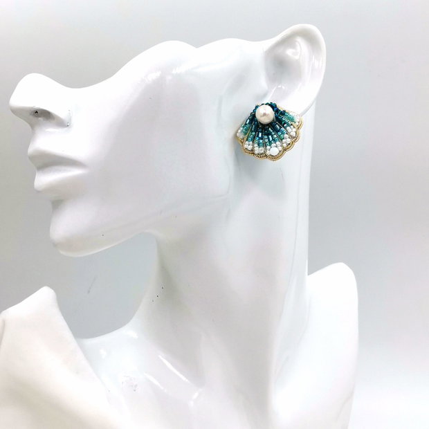 Rezervat Cercei Scoică - Turquoise Shell Drop