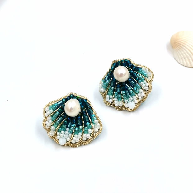 Rezervat Cercei Scoică - Turquoise Shell Drop