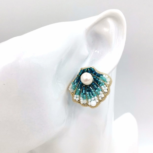 Rezervat Cercei Scoică - Turquoise Shell Drop