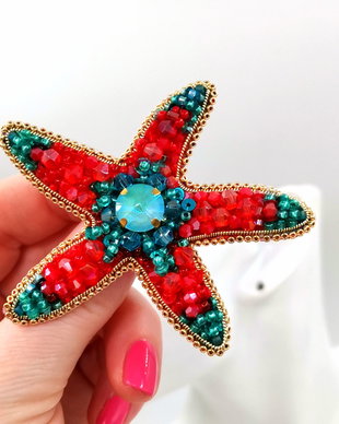 Rezervat Broșă - Stea de Mare - Coray & Turquoise