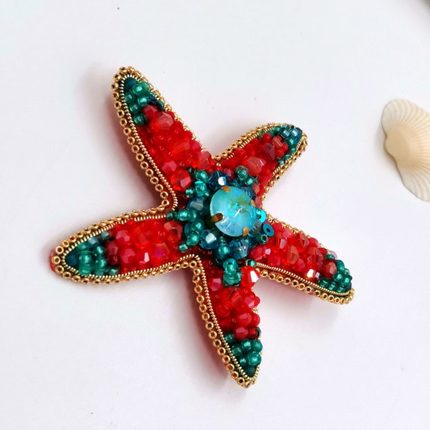 Rezervat Broșă - Stea de Mare - Coray & Turquoise