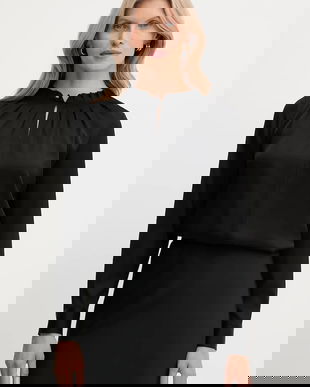 BOSS bluză de mătase culoarea negru, uni, 50548224