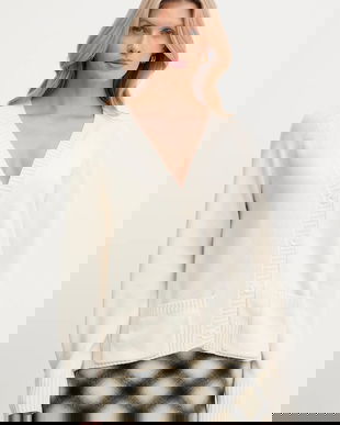 Silvian Heach cardigan din amestec de lână MATHIS culoarea bej, GPA25234CD