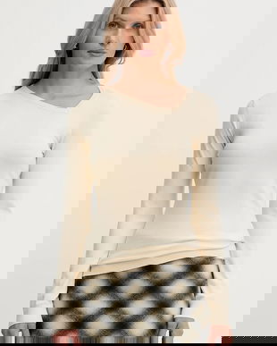 Silvian Heach pulover SELMANE culoarea bej, GPA25557TS