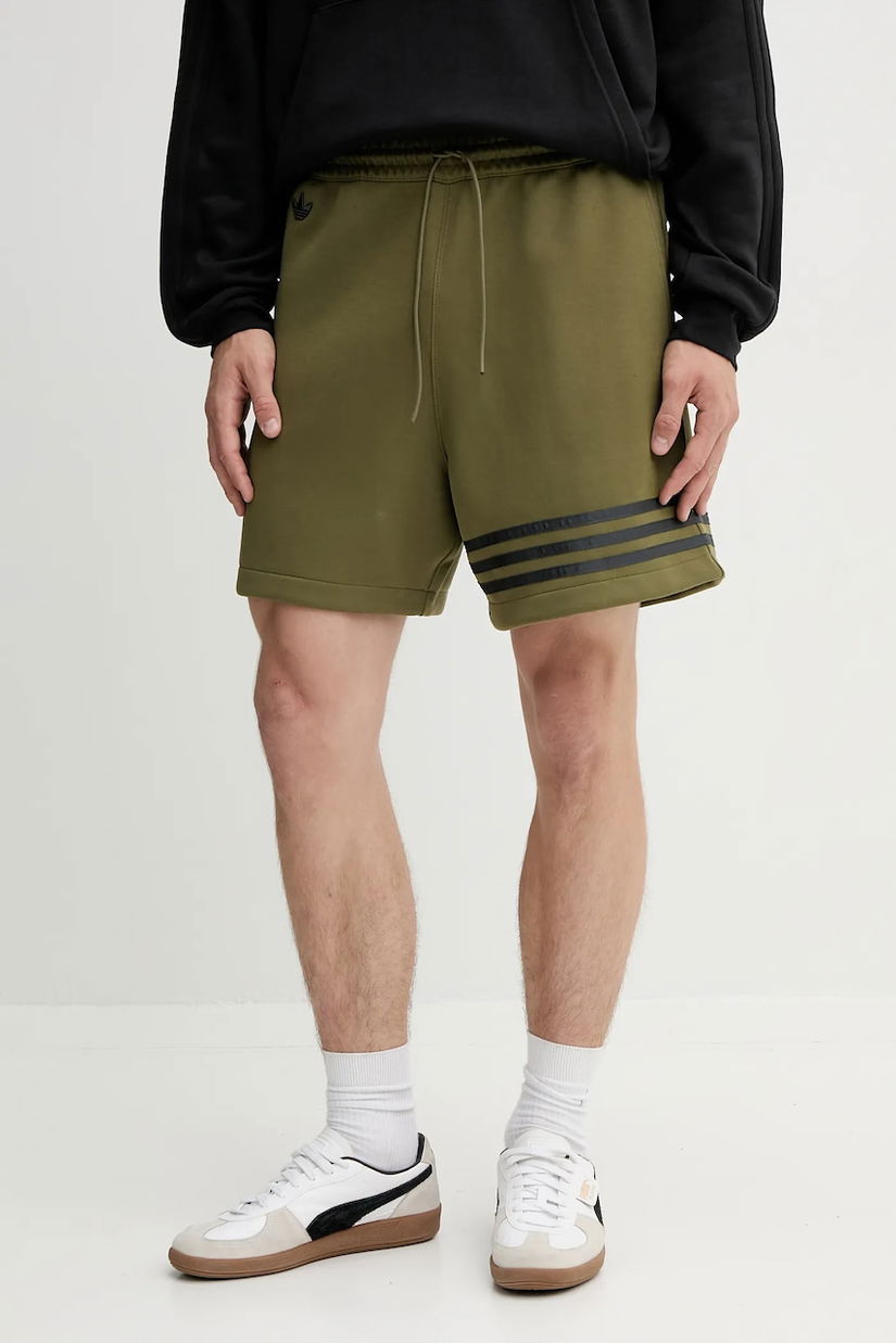 adidas Originals pantaloni scurți Neuclassics culoarea verde, HZ3744