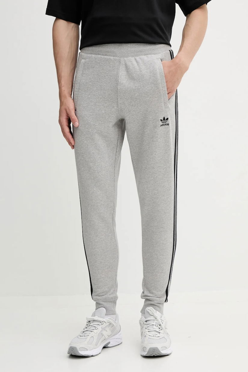 adidas Originals pantaloni de trening 3-Stripes culoarea gri, melanj, JY1387
