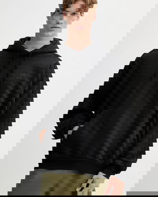 adidas Originals bluză Baggy Hoodie culoarea negru, cu glugă, uni, JY1412