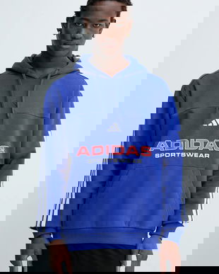 adidas bluză Tiro cu glugă, cu imprimeu, KB5573