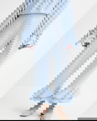 The Sleeper pantaloni din in drept, high waist, CHPT06P010N