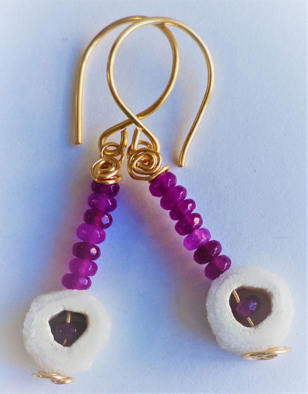 Cercei handmade cu agate