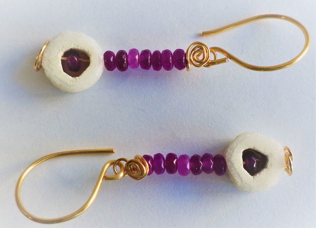 Cercei handmade cu agate