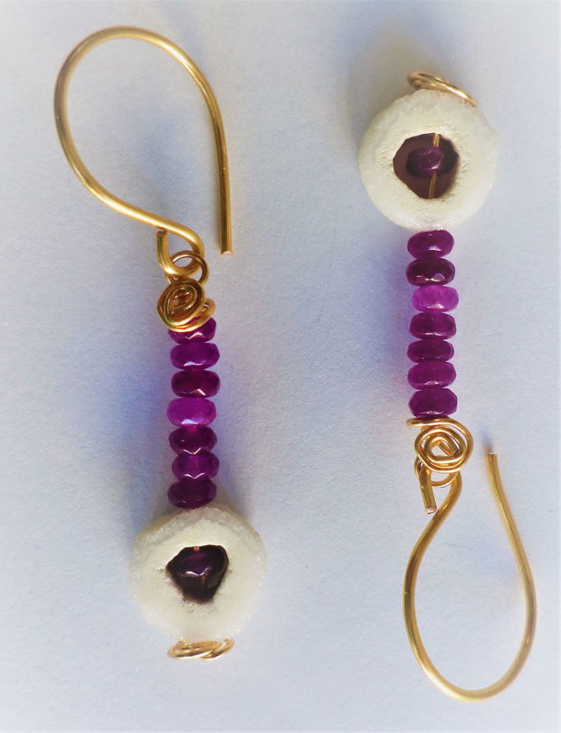 Cercei handmade cu agate