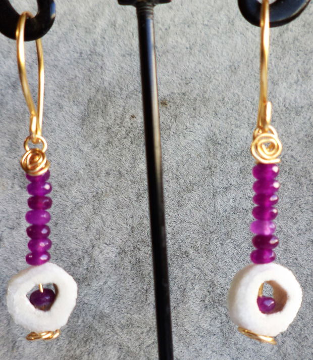 Cercei handmade cu agate