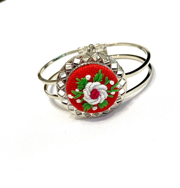 Bratara Bangle cu broderie manuală