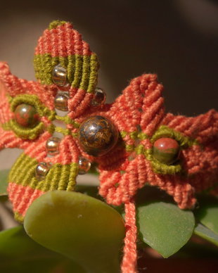 Brățară micro-macrame Bronzit și Unakit