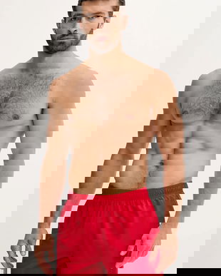 adidas Performance pantaloni scurți de baie Essentials culoarea roșu, JX2669