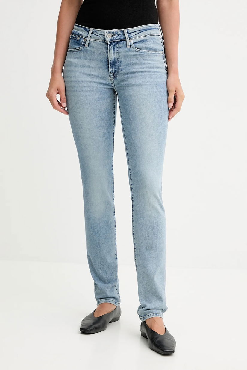 Levi's jeans 712 SLIM culoarea negru